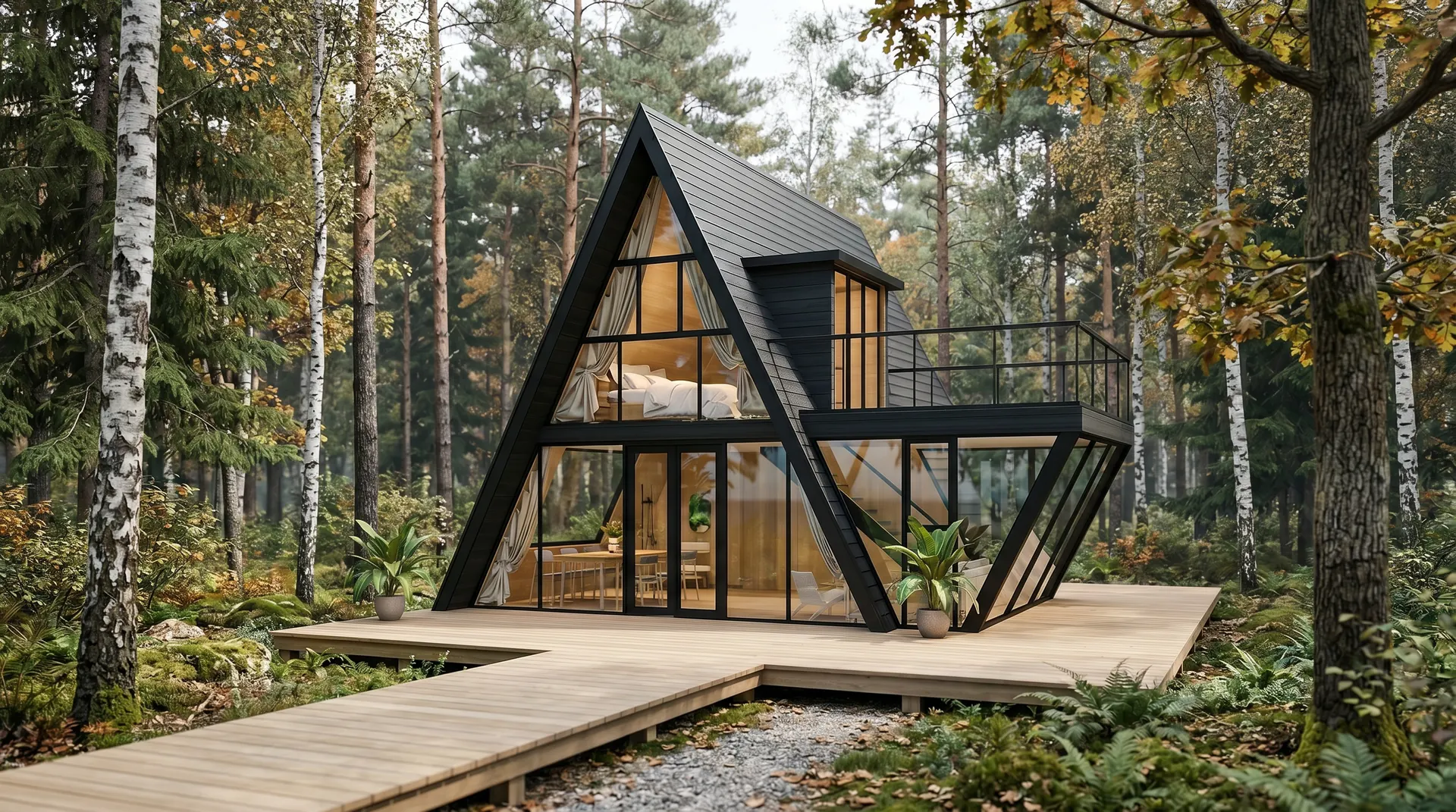 Dom A-frame ForestHouse w lesie