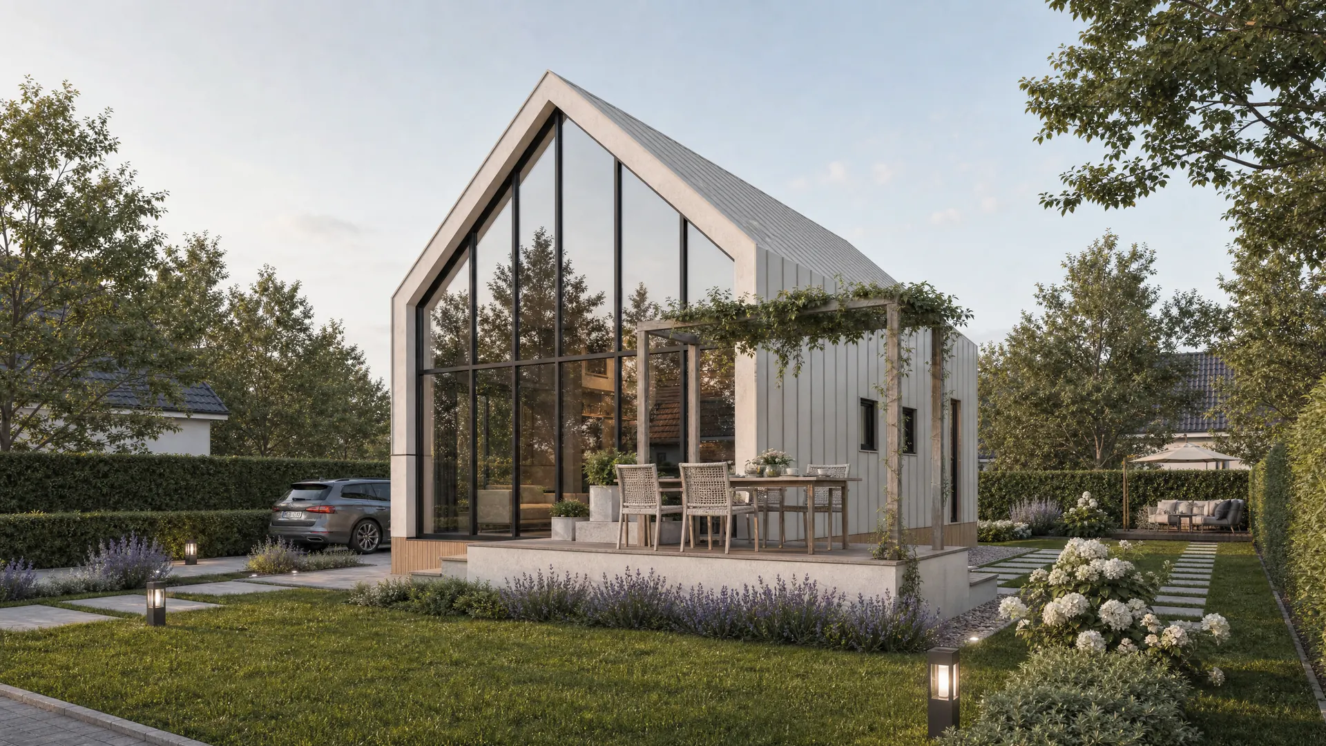 BarnHouse 130, Elewacja boczna, wizualizacja