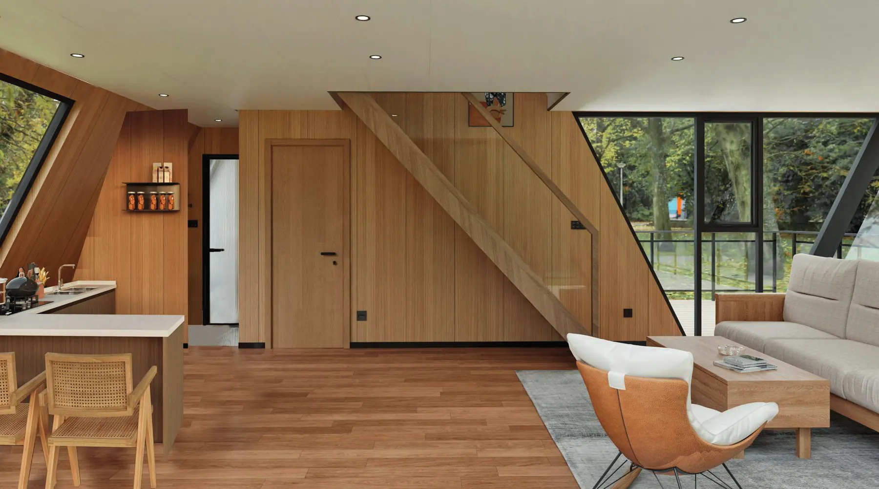 ForestHouse, wnętrze, aranżacja przykładowa